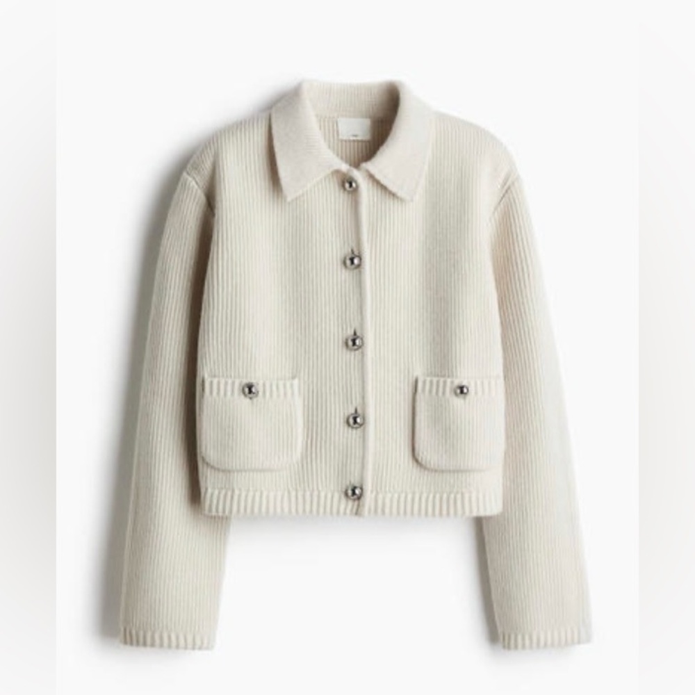 H&M Rib Knit Wool Jacket/Cardigan NWT Size Large